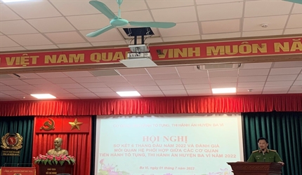 Các cơ quan tiến hành tố tụng huyện Ba Vì tổ chức Hội nghị sơ kết, đánh...